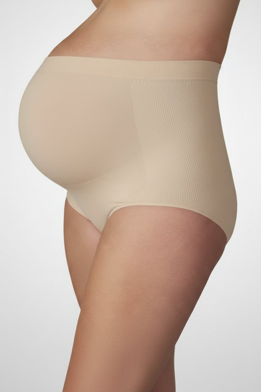 Beige maternity compression underwear